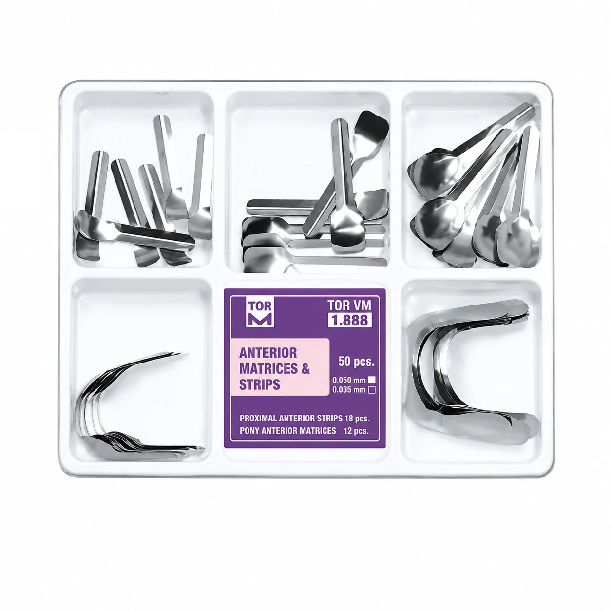 کیت نوار ماتریکس قدامی تور وی ام (Anterior Matrices & Strips Kit) | شرکت: TorVM | دنتالاین کیت نوار ماتریکس قدامی تور وی ام (Anterior Matrices & Strips Kit) | شرکت: TorVM | دنتالاین