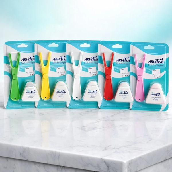نخ دندان به همراه کمان آریاتیش (Dental Floss with Pick) | شرکت: Ariatish | دنتالاین