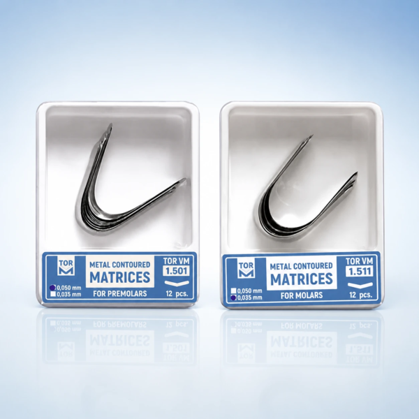 ماتریکس بدون لج پرمولر و مولار تور وی ام (Premolar & Molar Matrix Bands Without Ledge) | شرکت: TorVM | دنتالاین